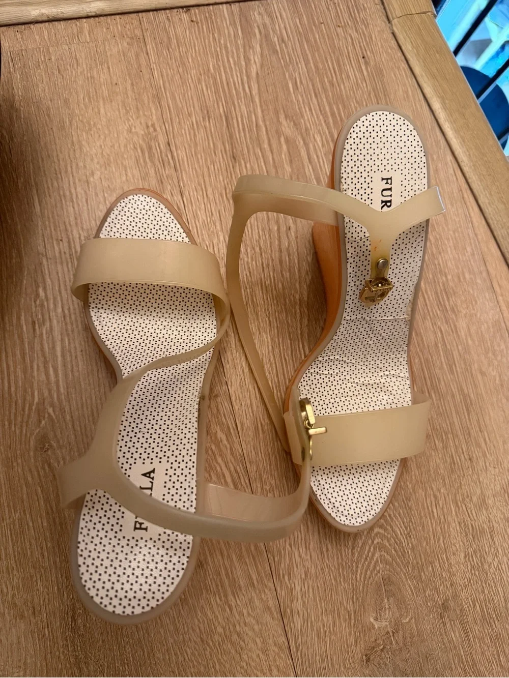 Furla jelly wedge Orange  Sandals - Women size 41 or 9 3/4 us listing as 9.5